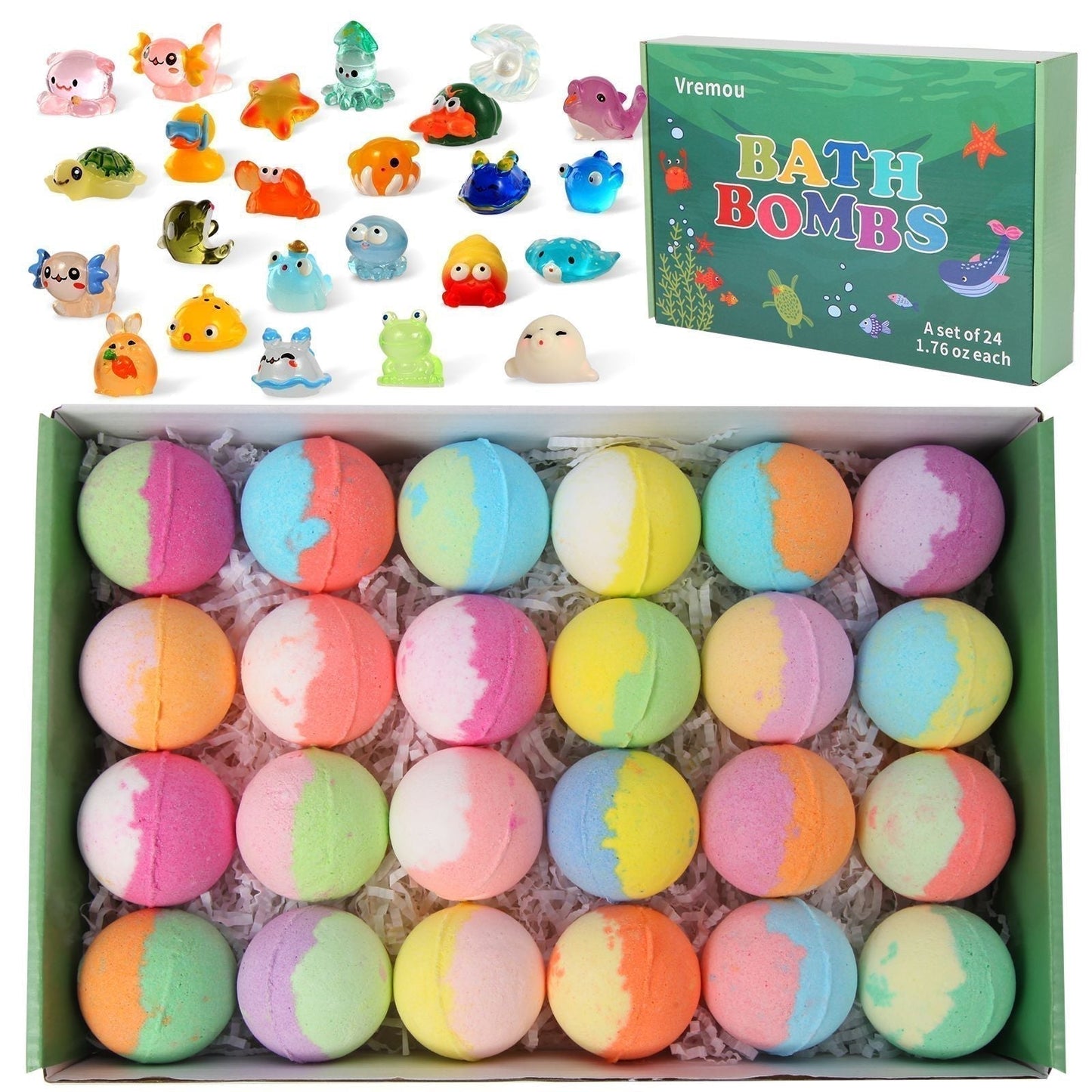 π 60% OFF |π Ocean Theme Bath Bombs | 60g*12 Pcs, Foamy Bath Time & Fun Gift Idea β¨
