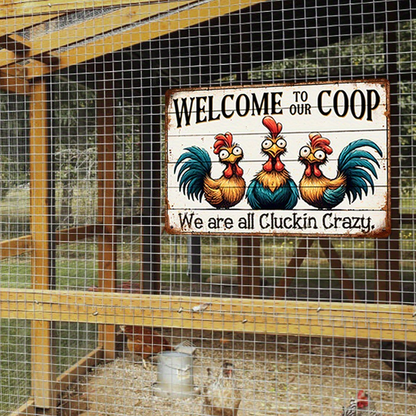 🐓 Vintage Chicken Coop Metal Tin Sign