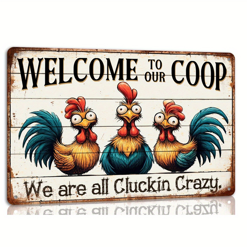 🐓 Vintage Chicken Coop Metal Tin Sign