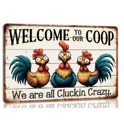 🐓 Vintage Chicken Coop Metal Tin Sign