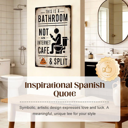 Spanish Quote  Floral Tin Sign Decor