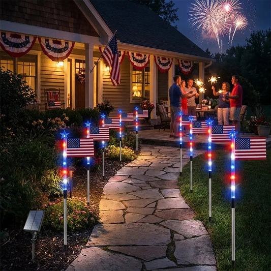 Outdoor Solar Flag Stake Lights