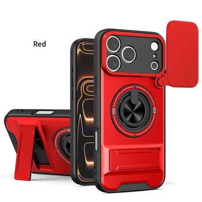 ⏳Time-Limited Special⏰4-in-1 Protective Case – Slider, Ring Holder, Magnet, 5 Colors 🔧
