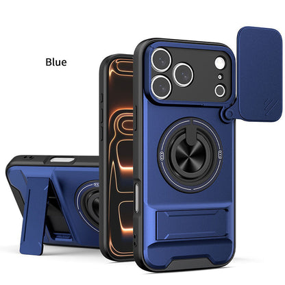 ⏳Time-Limited Special⏰4-in-1 Protective Case – Slider, Ring Holder, Magnet, 5 Colors 🔧