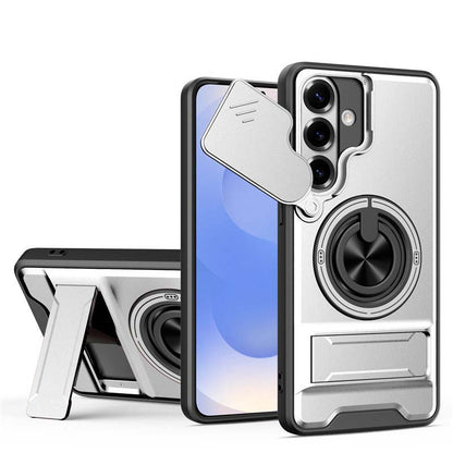 Samsung Phone Case – Sliding Camera Cover, Rotatable Ring, Magnetic Mount