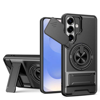 Samsung Phone Case – Sliding Camera Cover, Rotatable Ring, Magnetic Mount