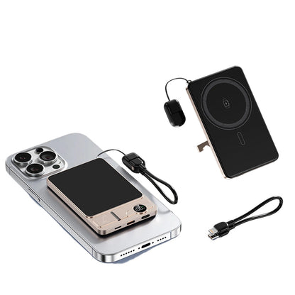 🔋 LIMITED-TIME 50% OFF! ✨ 3-in-1 Magnetic Portable Charger – Wireless, Built-in Stand, Slim 🍃