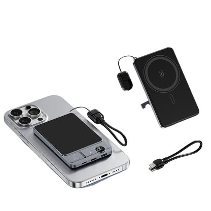 🔋 LIMITED-TIME 50% OFF! ✨ 3-in-1 Magnetic Portable Charger – Wireless, Built-in Stand, Slim 🍃